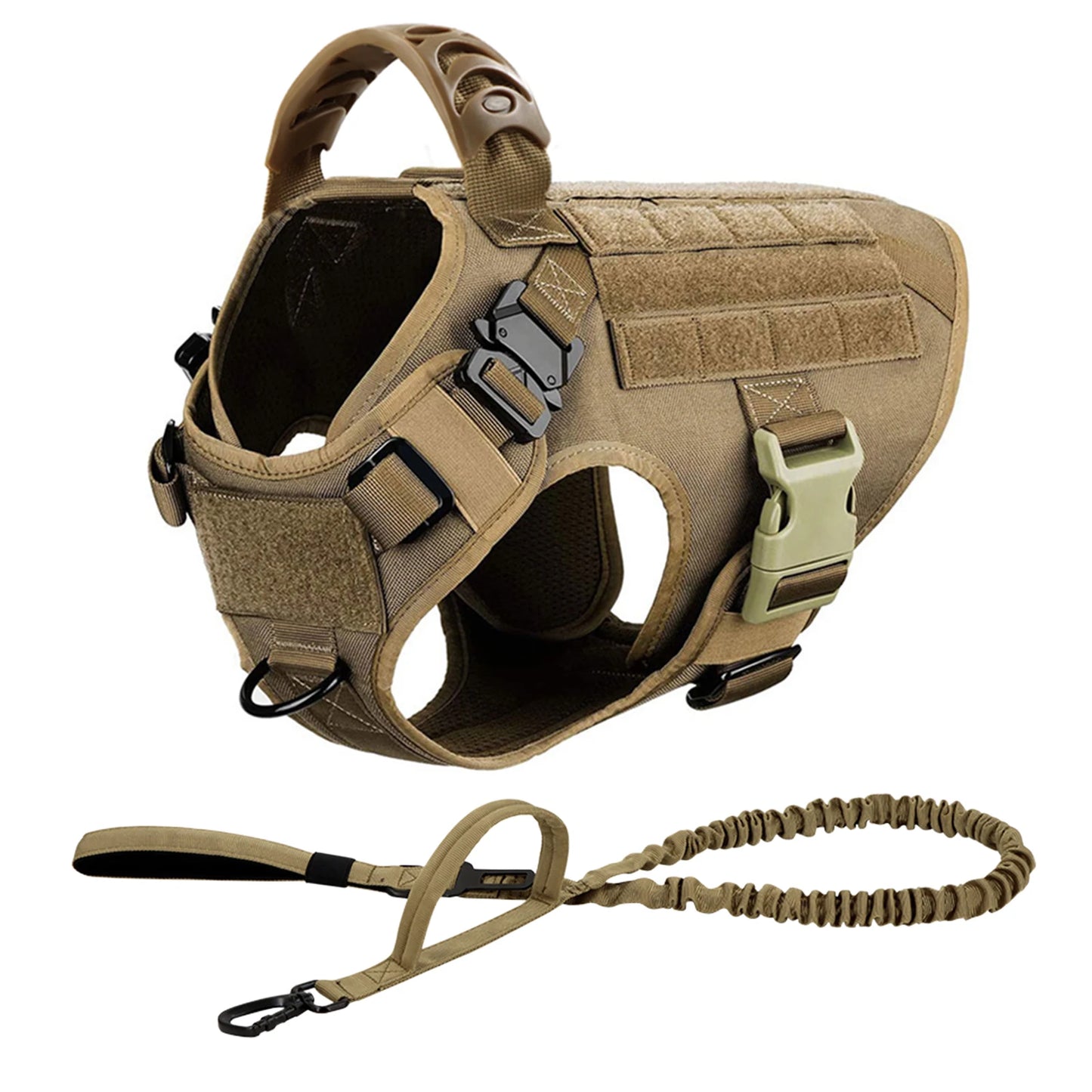 Large Dog Harness And Leash Set, Padded Nylon Vest