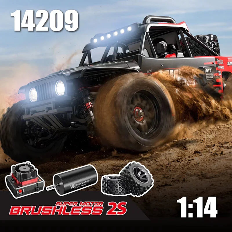 Jyscend 1/14 RC Car 4WD Brushless Truck 75km/h Remote Control